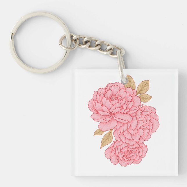 Elegant Peonies- Soft Rosa Blommigt Illustration (Framsidan)