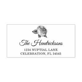 Elegant Peony Blommigt Returadress Självfärgande Stämpel