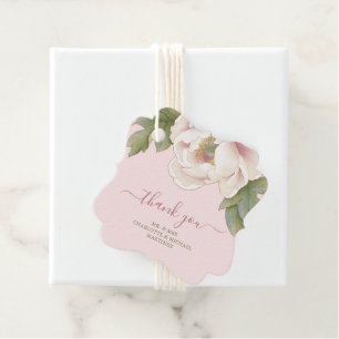 Elegant Peony Blommigt Tack Bröllop Gåvor Etiketter