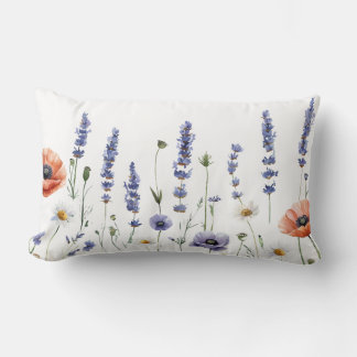 Elegant Peony Blooms Pillow Lumbarkudde