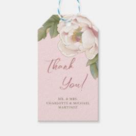 Elegant  Peony Ro Tack Wedding Favor Presentetikett