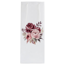 Elegant Peony Rosa Burgundy Watercolor Blommigt