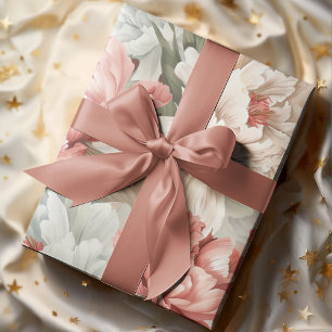 Elegant Peony Seamless Mönster Soft Pastel Presentpapper