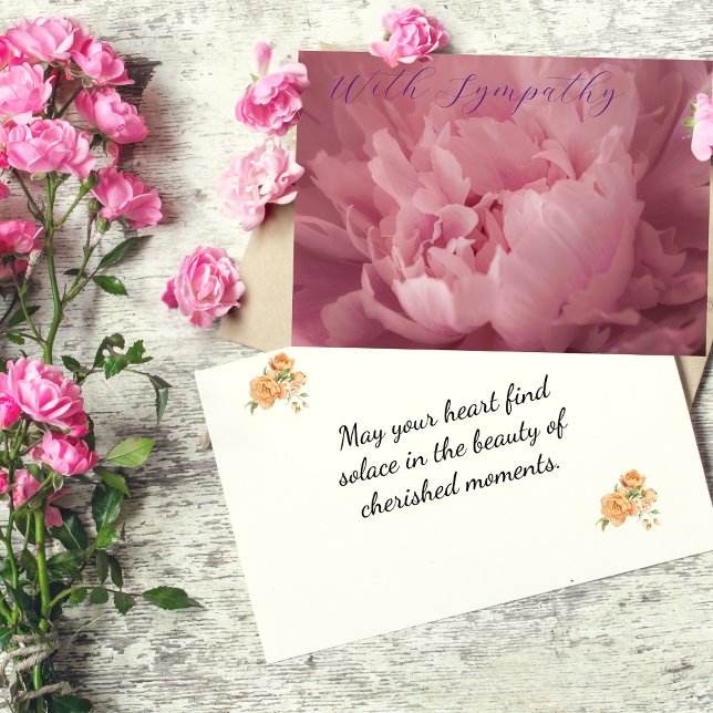 Elegant Peony Sympathy Card Helgkort (Skapare uppladdad)