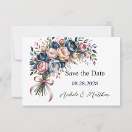 Elegant Peony-utandning för Bröllop spara datum Datumet