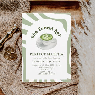 Elegant perfekt Matcha bröllopsdusch Inbjudningar