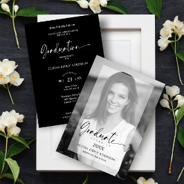 Elegant pergament effekt svart & vitt foto för exa inbjudningar