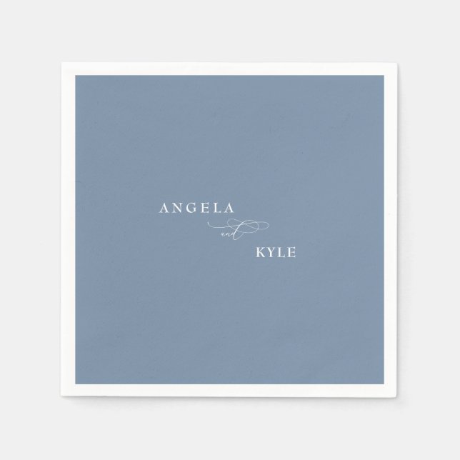 Elegant Periwinkle Anpassningsbar Cocktail Pappersservett (Framsidan)