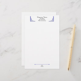 Elegant Periwinkle Corner Professional Stationery Brevpapper