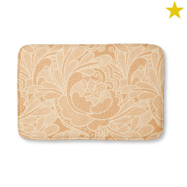Elegant Persika Blommig Virkad Doily Ros Blomma Badrumsmatta