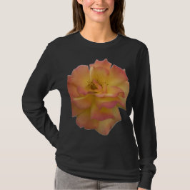 Elegant Persika- och Gul Ros Dam Långärmad T Shirt