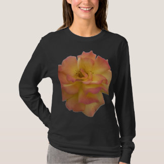 Elegant Persika- och Gul Ros Dam Långärmad T Shirt