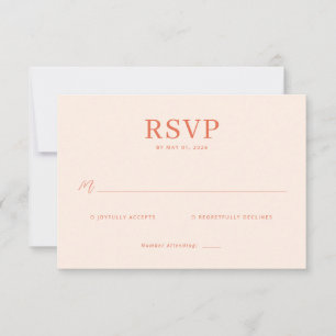 Elegant Persika RSVP-kort OSA Kort