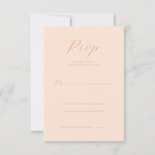 Elegant Persika RSVP-kort OSA Kort