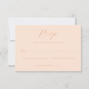 Elegant Persika RSVP-mall OSA Kort