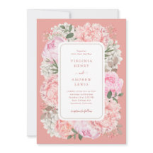 Elegant persikofärgad bröllop med blommor