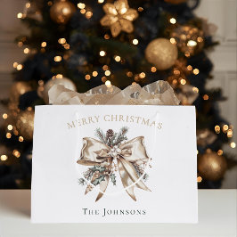 Elegant Personalized Christmas Gift Bag