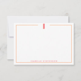 Elegant Personalized Monogram 3D Letter I Initial  Anteckningskort