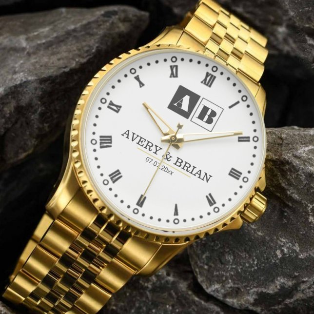 Elegant Personalized Monogram  Armbandsur (Skapare uppladdad)