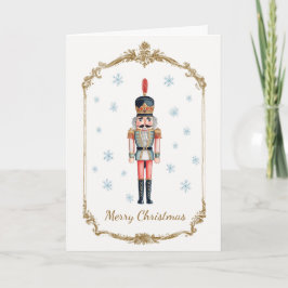 Elegant Personalized Nutcracker Photo Christmas Helgkort