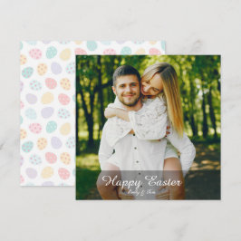 Elegant Personalized Photo Happy Easter Julkort