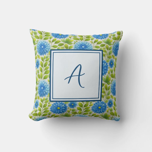 Elegant Personalized Stylish Romantic Floral Chic Kudde (Framsida)