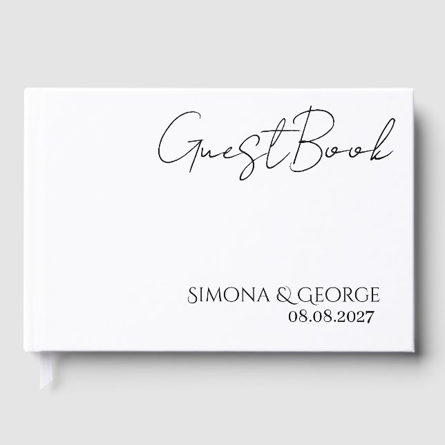 Elegant Personalized Wedding Guest Book Gästböcker (Framsida)