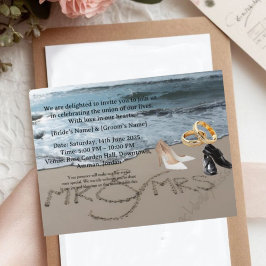 Elegant Personalized Wedding Invitation - Custom P Vykort