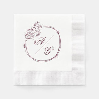 Elegant Personalized Wedding Napkin Pappersservett