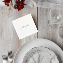 Elegant Personalized Wedding Napkin with Names