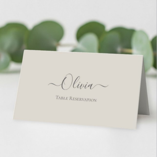 Elegant Personalized Wedding Place Card –  Simple  Placeringskort (Skapare uppladdad)