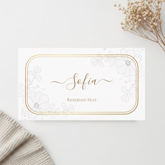 Elegant personalized wedding placeholder. Custom  Placeringskort (Skapare uppladdad)