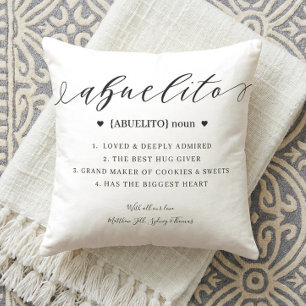 Elegant Personlig Abuela Definition Keepsaké Kudde