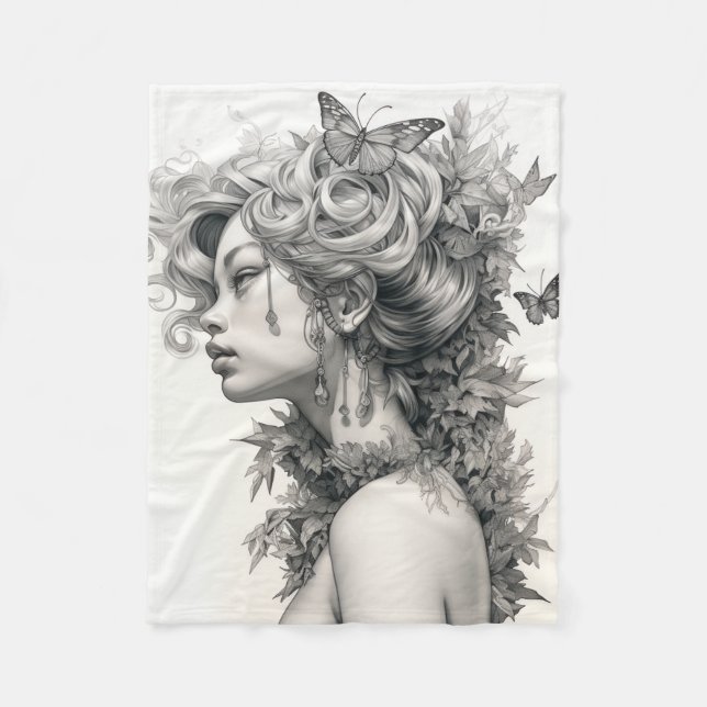 Elegant Personlig Anpassningsbar Foto Lägg till di Fleecefilt (Framsidan)