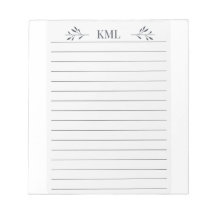 Elegant personlig anteckningsbok med monogram och