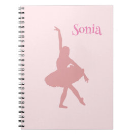 Elegant Personlig Ballerina School Spiral Anteckningsbok