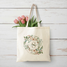Elegant Personlig Blommig Monogram Namn Kasse