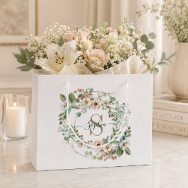 Elegant personlig blomster monogram namn presentpå