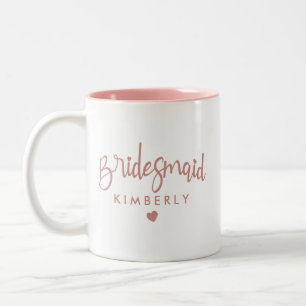 Elegant personlig brudtärna vigsel kaffemugg