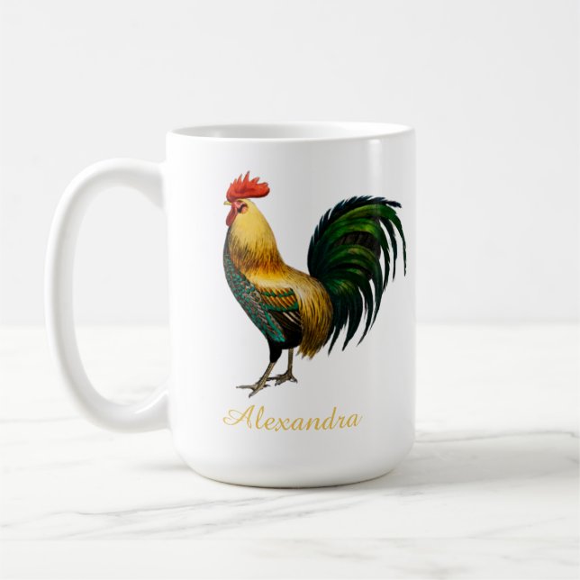 Elegant Personlig Colorful Tupp-kyckling Co Kaffemugg (Vänster)