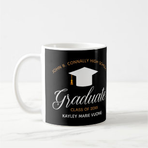 Elegant Personlig Examenspresent 2023 Examen Svart Kaffemugg