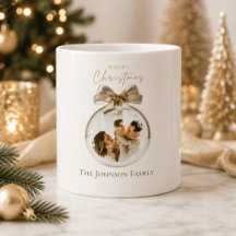 Elegant personlig familjefoto julmugg