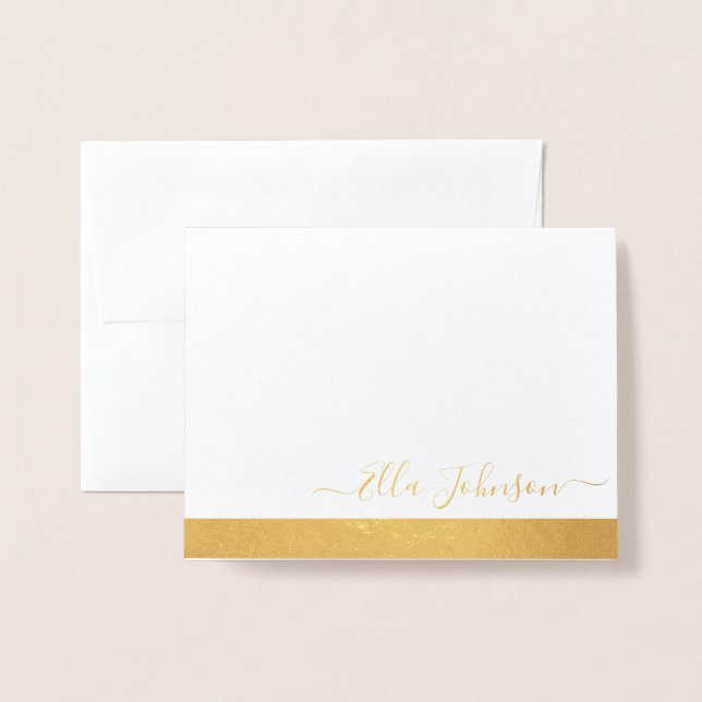Elegant Personlig Folie viken  Folierat Kort (Framsida med kuvert)