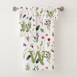 Elegant Personlig för färgstark Blommigt, Monogram