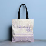 Elegant Personlig för marble Chic Gnistra Tygkasse<br><div class="desc">Denna chic är utformad med en elegant mousserande marmor med lavender och vit rand vid basen. Personlig med ditt namn genom att redigera texten i textrutan ger #mode #mode #mode #mode #snyggt #totes #totebag #bag #gifts #gifts #giftsforher #personlig #personalizedgifts #accessoarer</div>