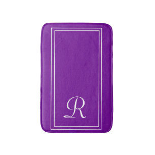 Elegant Personlig för monogrammad Lila Badrumsmatta