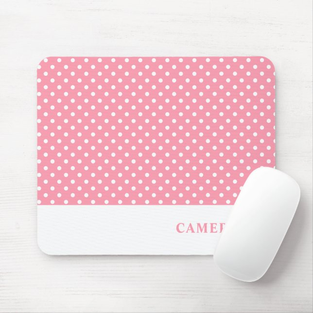 Elegant Personlig för  Rosa Polka dots Musmatta (Med mus)