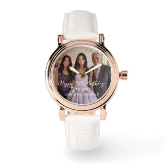 Elegant Personlig Foto 15:e födelsedagskalkylen Armbandsur