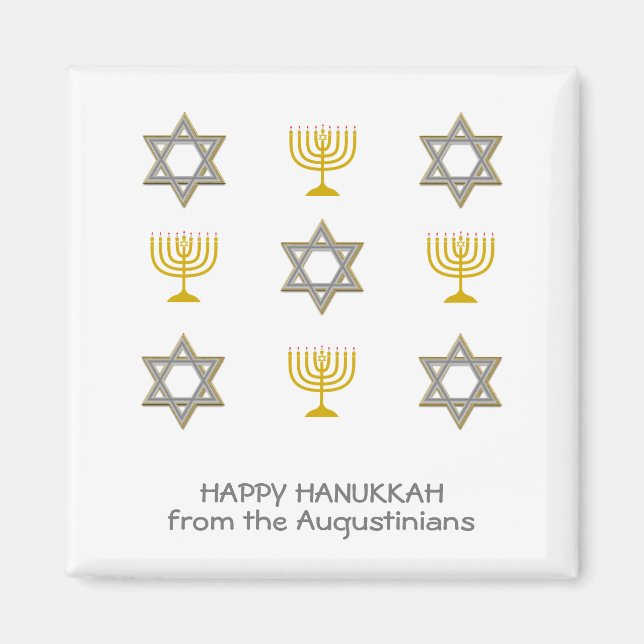Elegant Personlig Hanukkah Magnet (Framsidan)