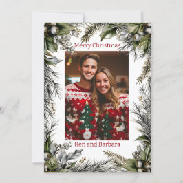 Elegant Personlig Julfrö Utandning Julkort